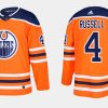 oilers kris russell home orange jersey