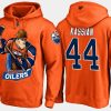 oilers zack kassian cartoon team color orange hoodie