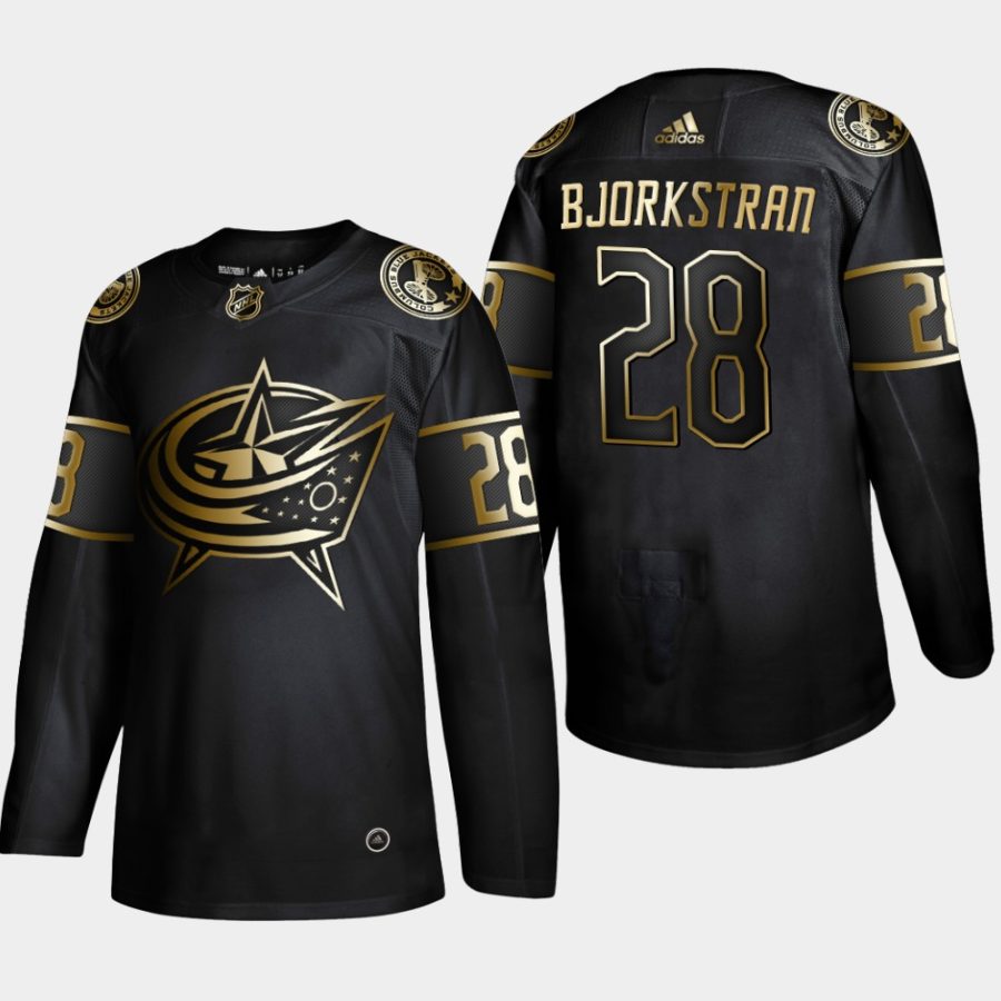 oliver bjorkstrand blue jackets black 2019 nhl golden edition authentic jersey