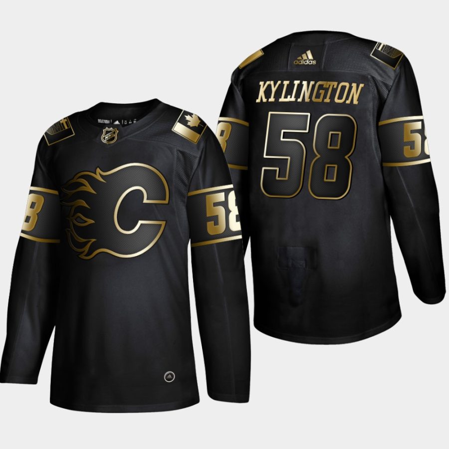 oliver kylington flames black 2019 nhl golden edition authentic jersey