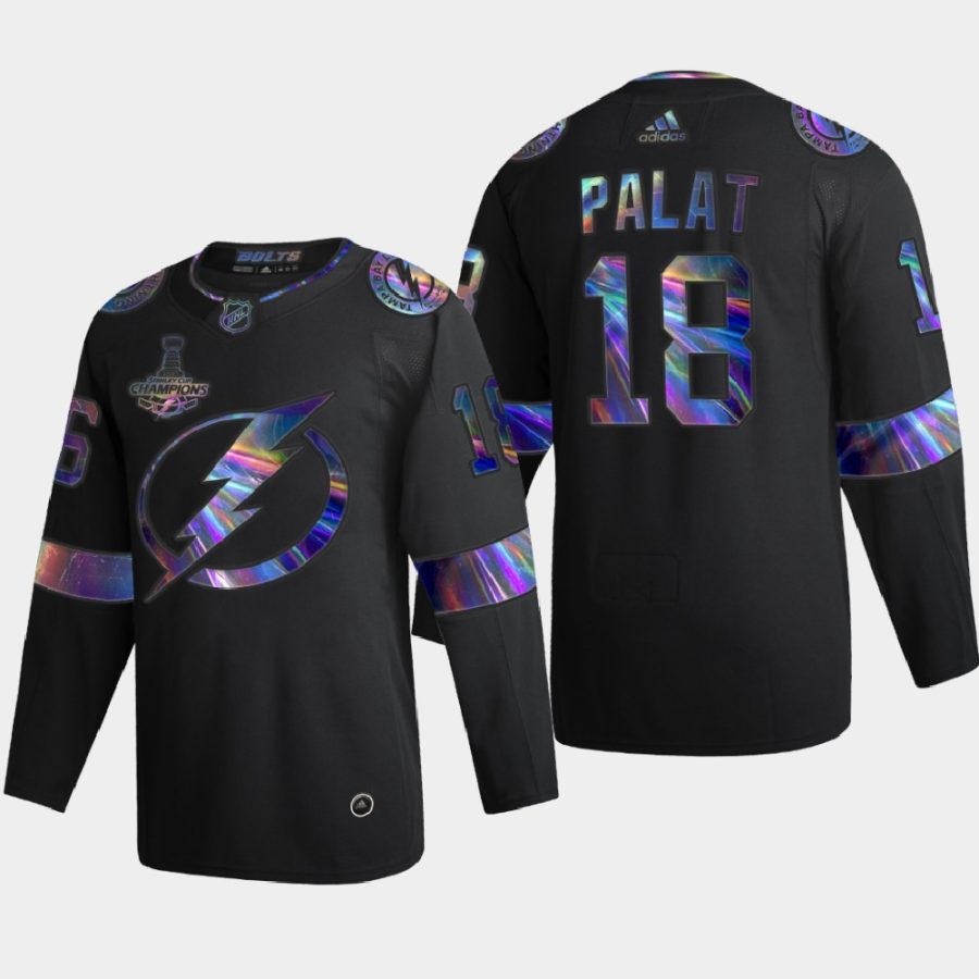 ondrej palat lightning black iridescent holographic authentic jersey