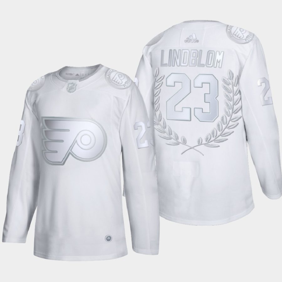 oskar lindblom flyers white awards collection 2020 masterton trophy jersey