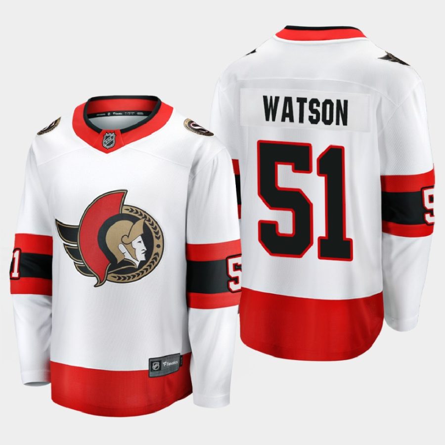 ottawa senators austin watson away 2020 21 breakaway player jersey white