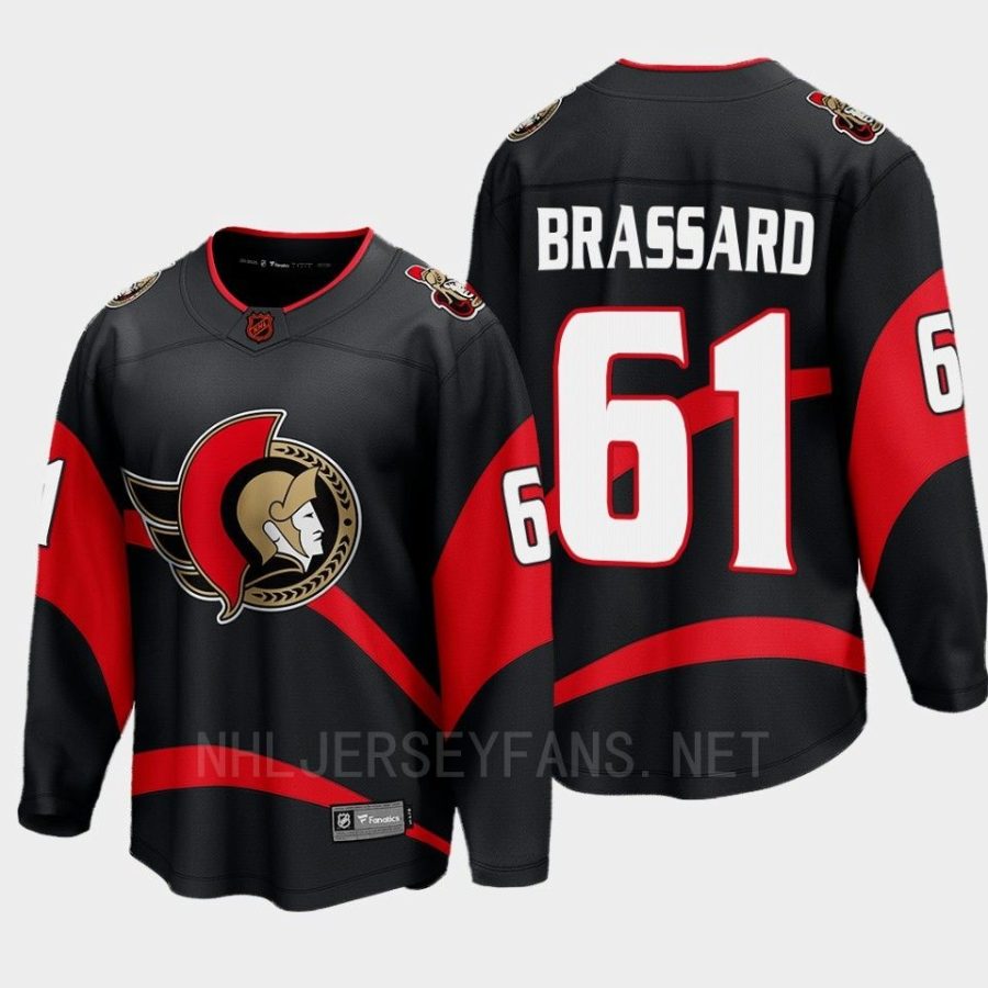 ottawa senators derick brassard special edition 2.0 2022 breakaway player retro jersey black