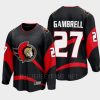 ottawa senators dylan gambrell special edition 2.0 2022 breakaway player retro jersey black