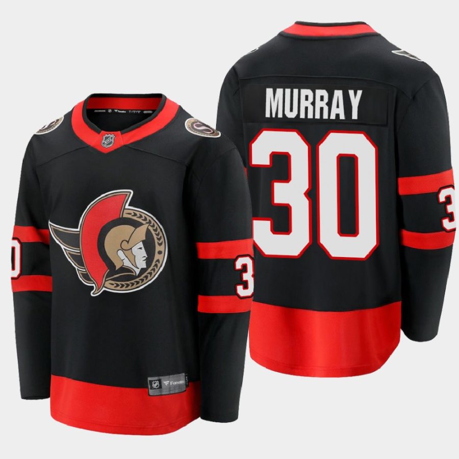 ottawa senators matt murray home 2020 21 breakaway player jersey black