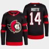 ottawa senators tyler motte primegreen authentic 2022 23 home jersey black