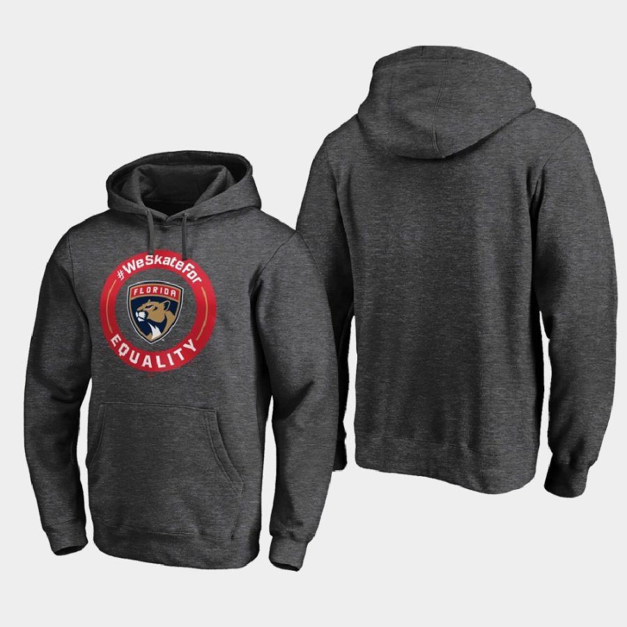 panthers heather gray 2020 we skate for equality black lives matter hoodie