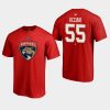 panthers noel acciari red authentic stack t shirt