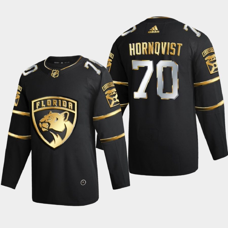 patric hornqvist panthers black authentic golden limited edition jersey