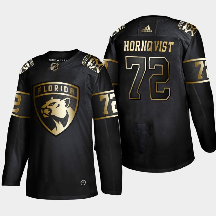 patric hornqvist panthers black golden edition authentic player jersey