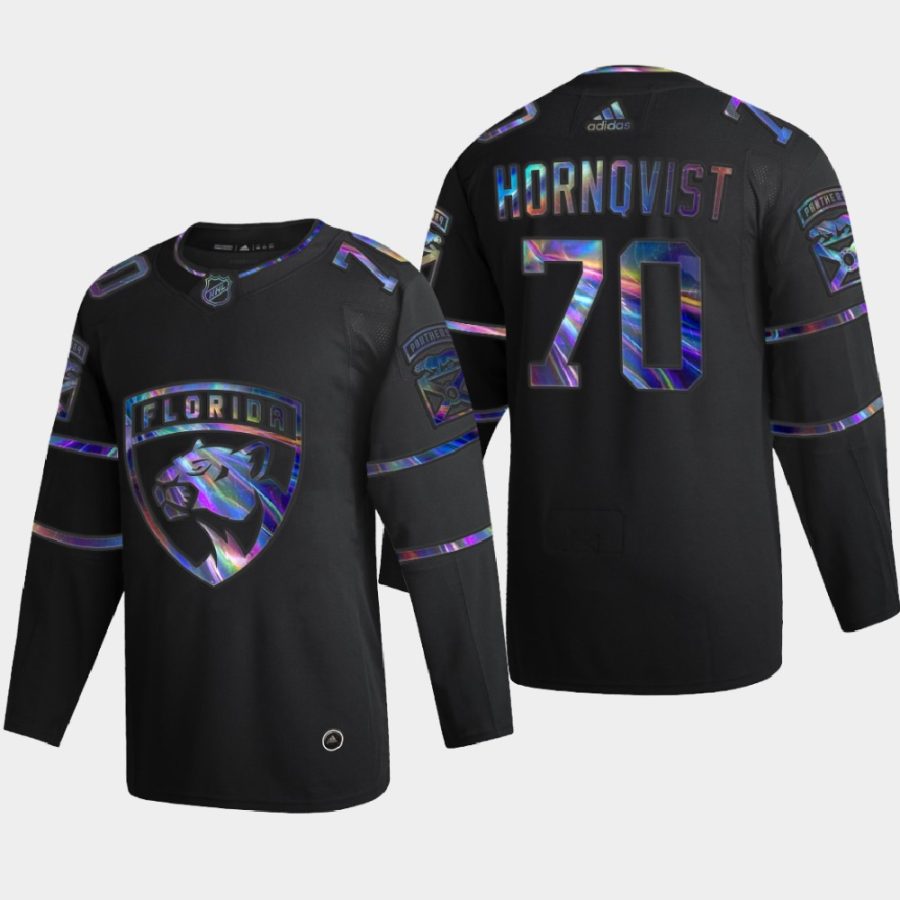 patric hornqvist panthers black iridescent holographic authentic jersey