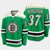 patrice bergeron bruins green 2021 st. patricks day jersey