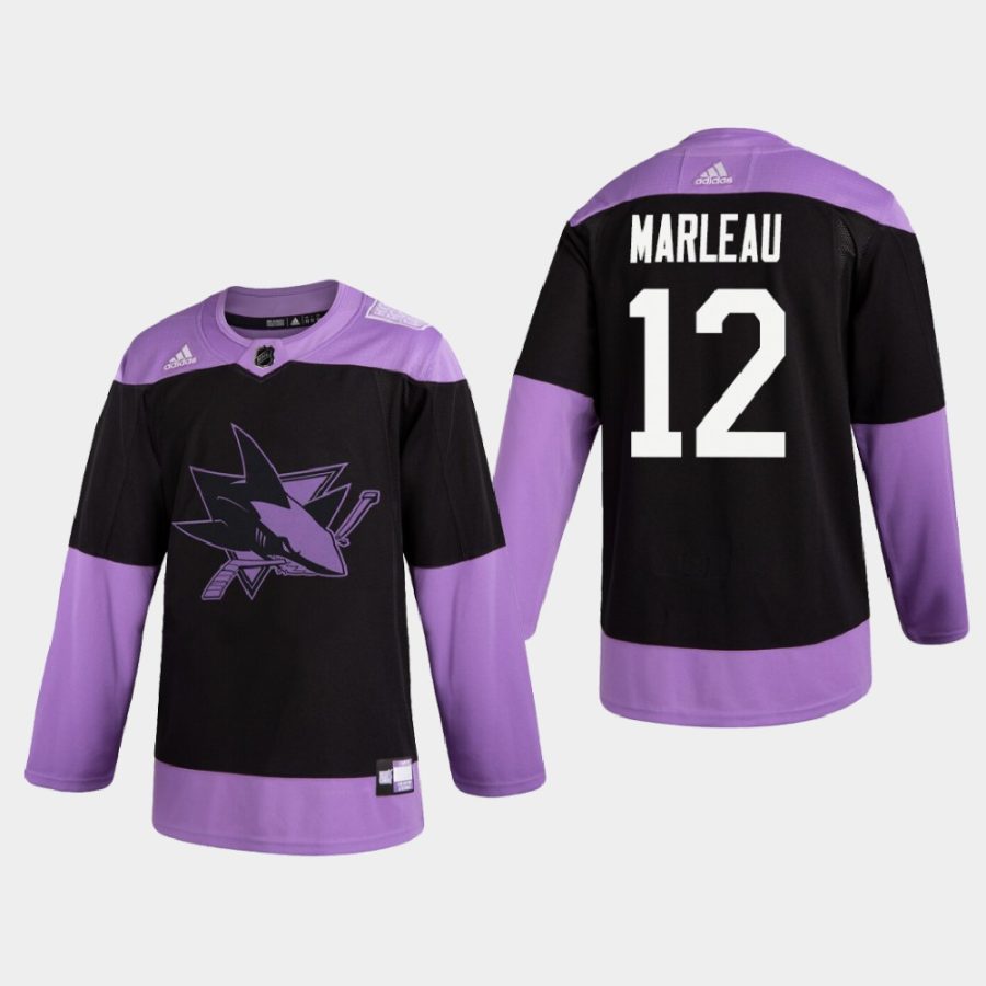 patrick marleau sharks black 2020 hockey fights cancer practice jersey