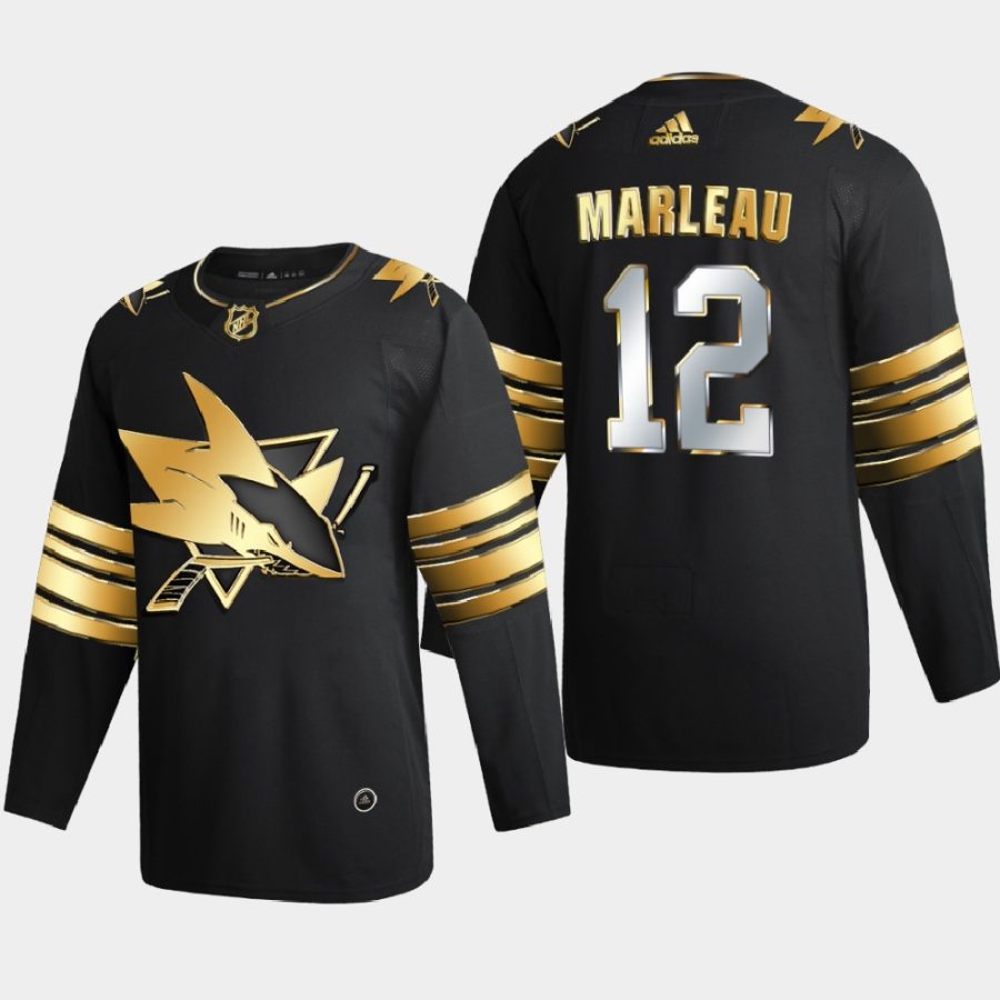 patrick marleau sharks black golden edition limited authentic jersey