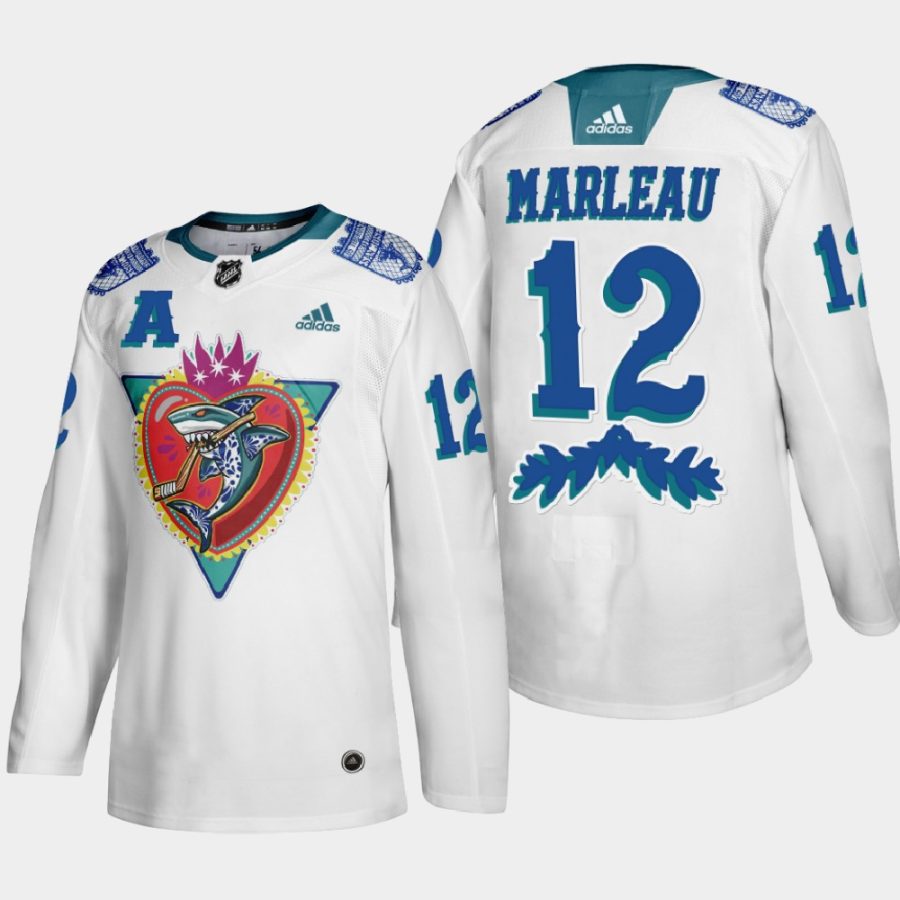 patrick marleau sharks white los tiburones night jersey