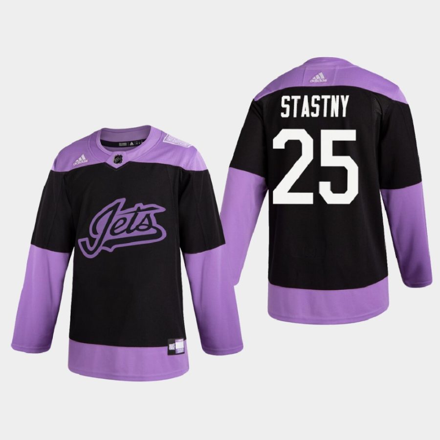 paul stastny jets black 2020 hockey fights cancer practice jersey