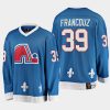 pavel francouz quebec nordiques blue vintage jersey