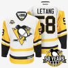 penguins 58 kris letang white gold 50th anniversary away premier jersey