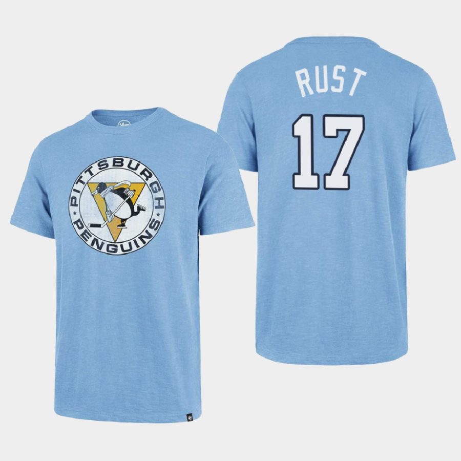 penguins bryan rust blue heritage classic t shirt