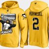 penguins chad ruhwedel cartoon team color yellow hoodie