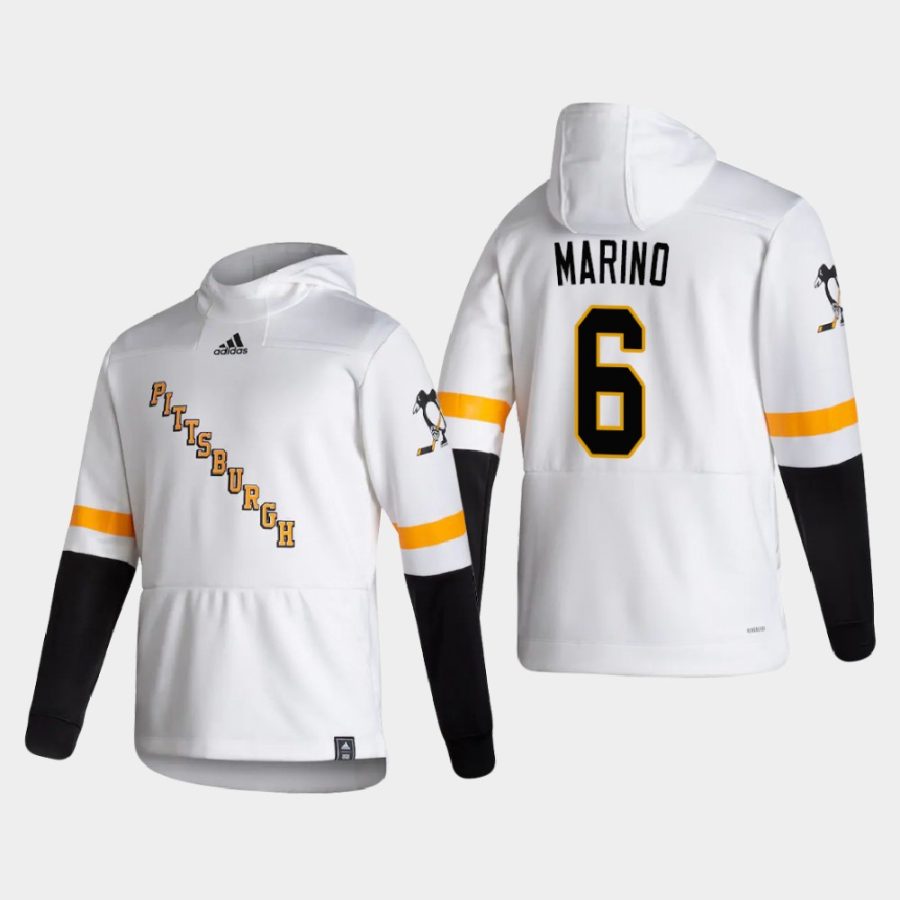 penguins john marino white 2021 reverse retro authentic pullover hoodie