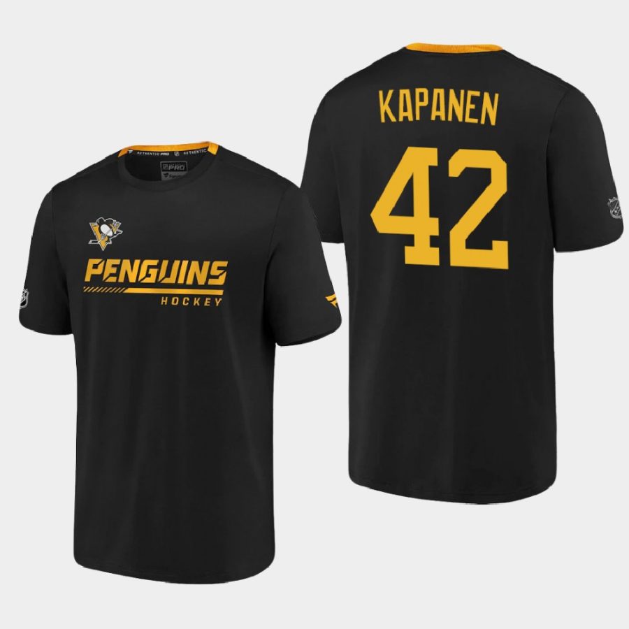 penguins kasperi kapanen black 2020 21 locker room performance authentic pro t shirt