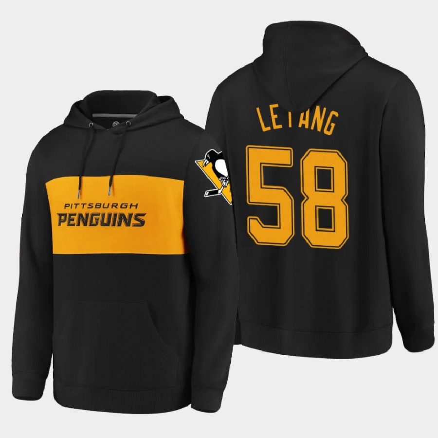 penguins kris letang black classics faux cashmere hoodie