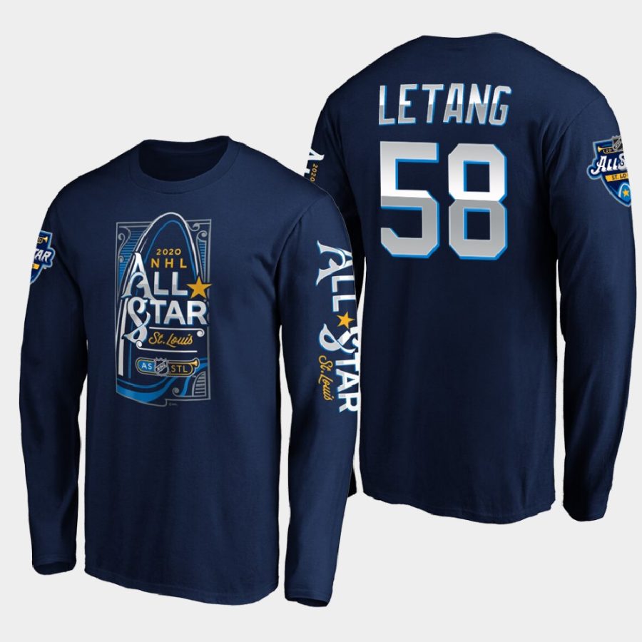 penguins kris letang navy 2020 nhl all star game gateway long sleeve t shirt