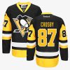 penguins sidney crosby black gold women jersey