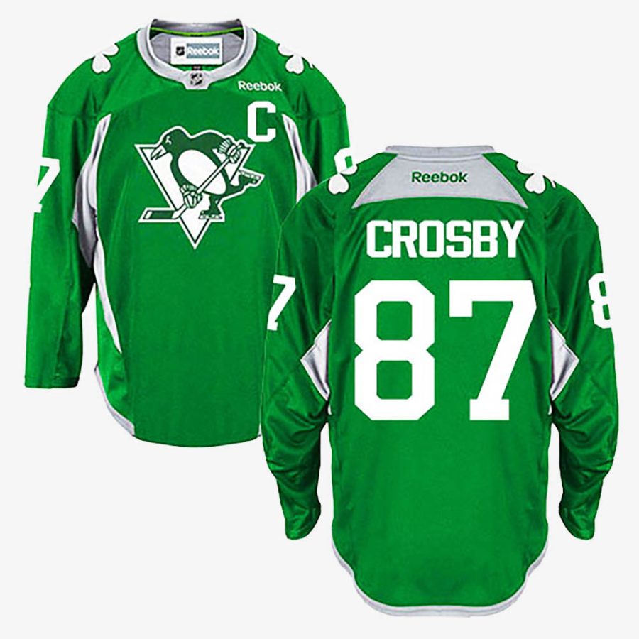 penguins sidney crosby green practice jersey