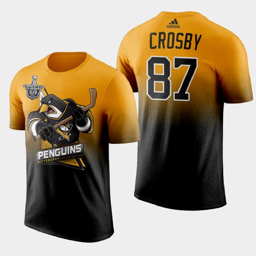 penguins sidney crosby yellow 2020 stanley cup playoffs mascot cartoon t shirt