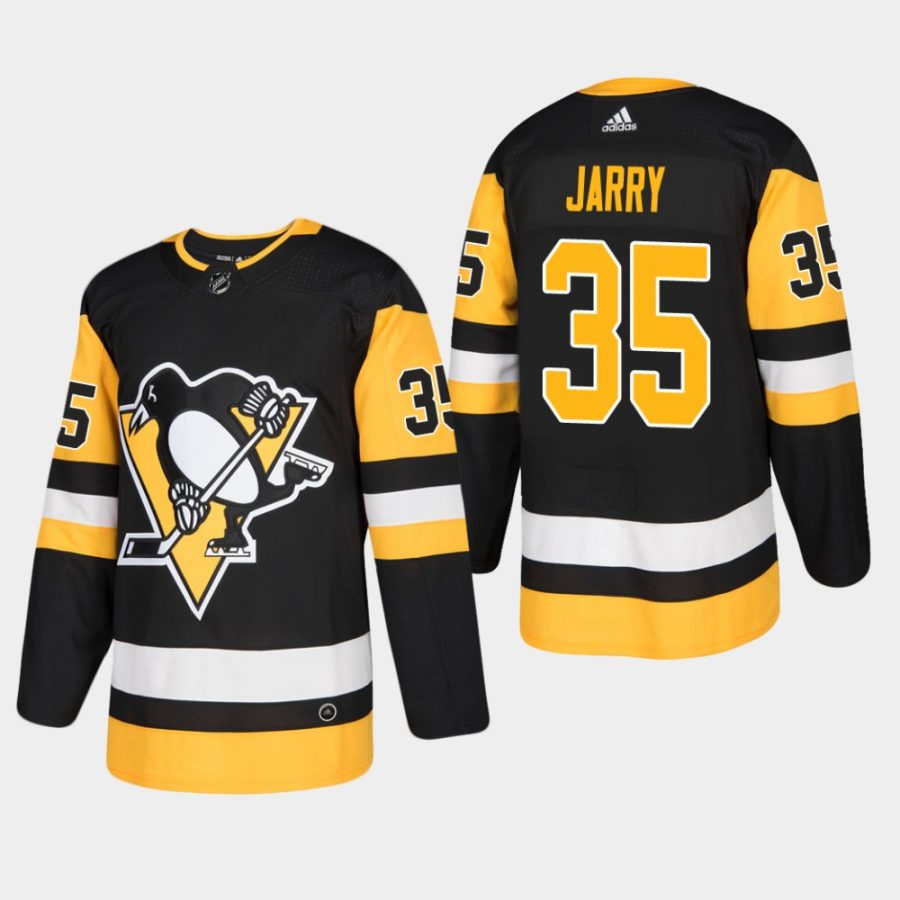 penguins tristan jarry home black jersey