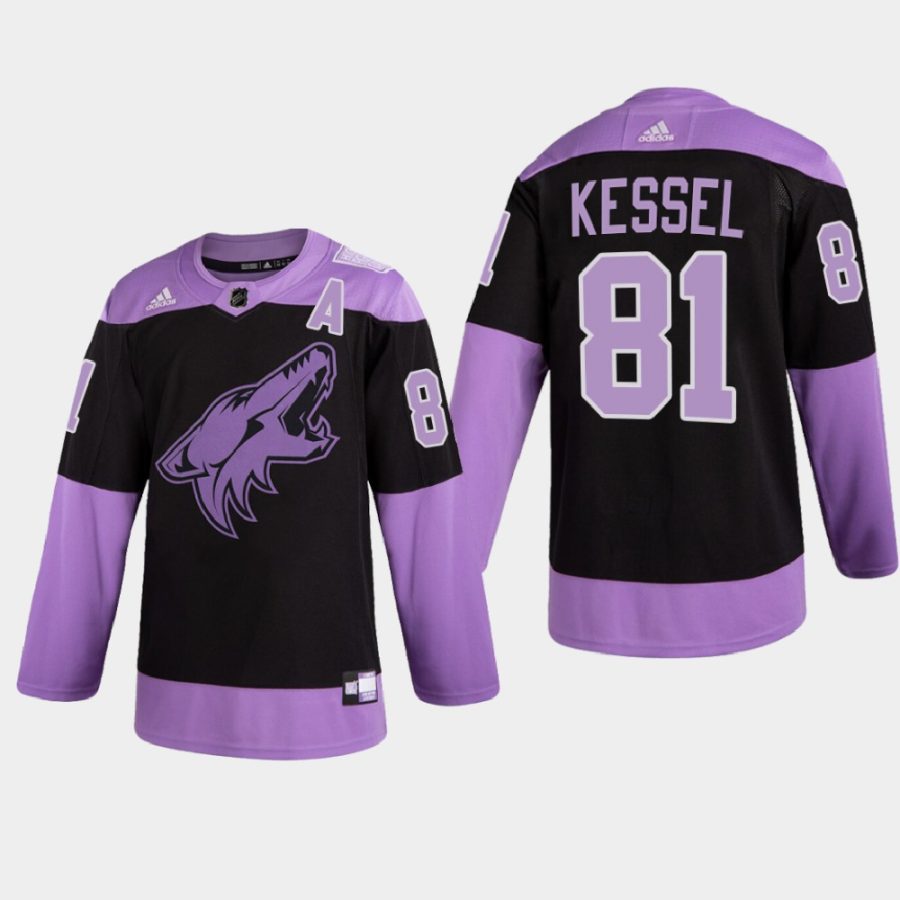 phil kessel coyotes purple 2021 hockey fights cancer night jersey