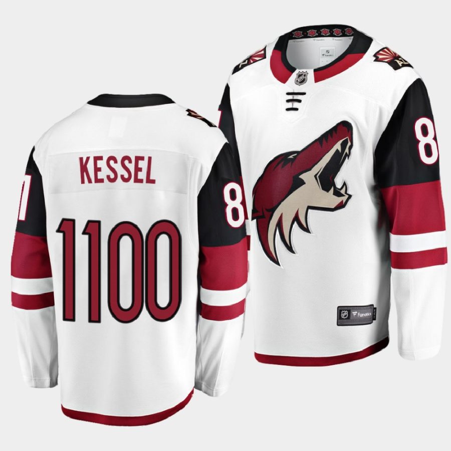 phil kessel coyotes white 1100th games limited edition jersey