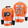 philadelphia flyers wade allison home 2021 jersey orange