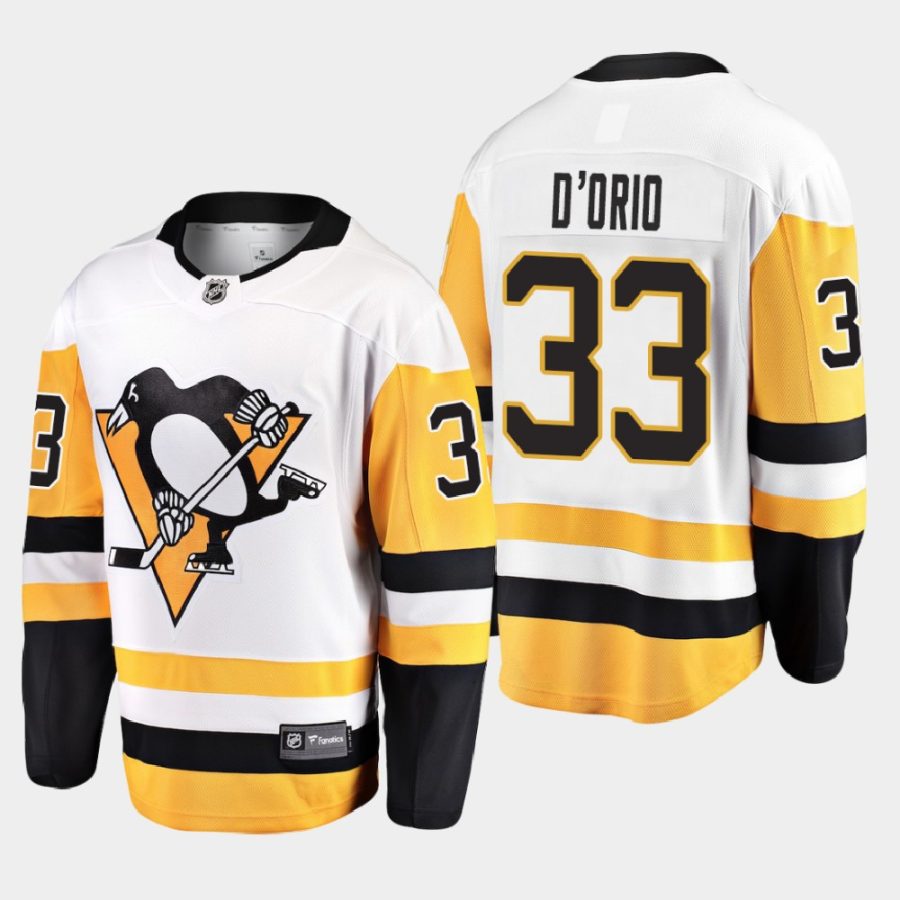 pittsburgh penguins alex dorio away 2021 jersey white