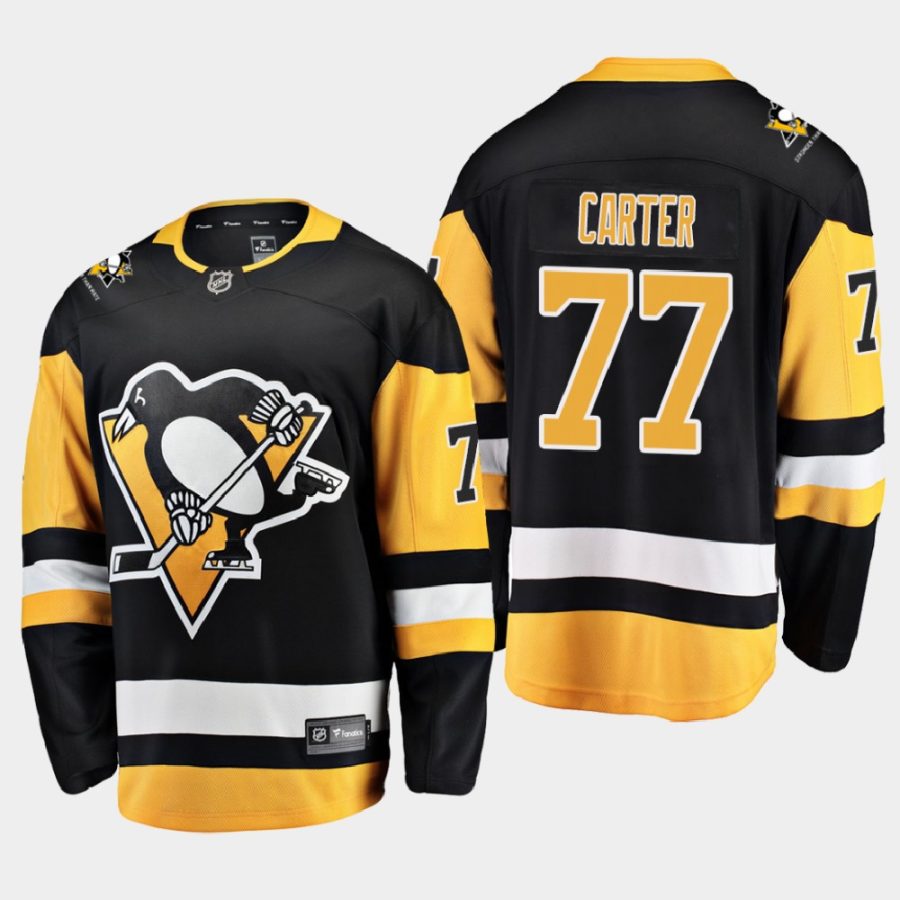 pittsburgh penguins jeff carter home 2021 jersey black