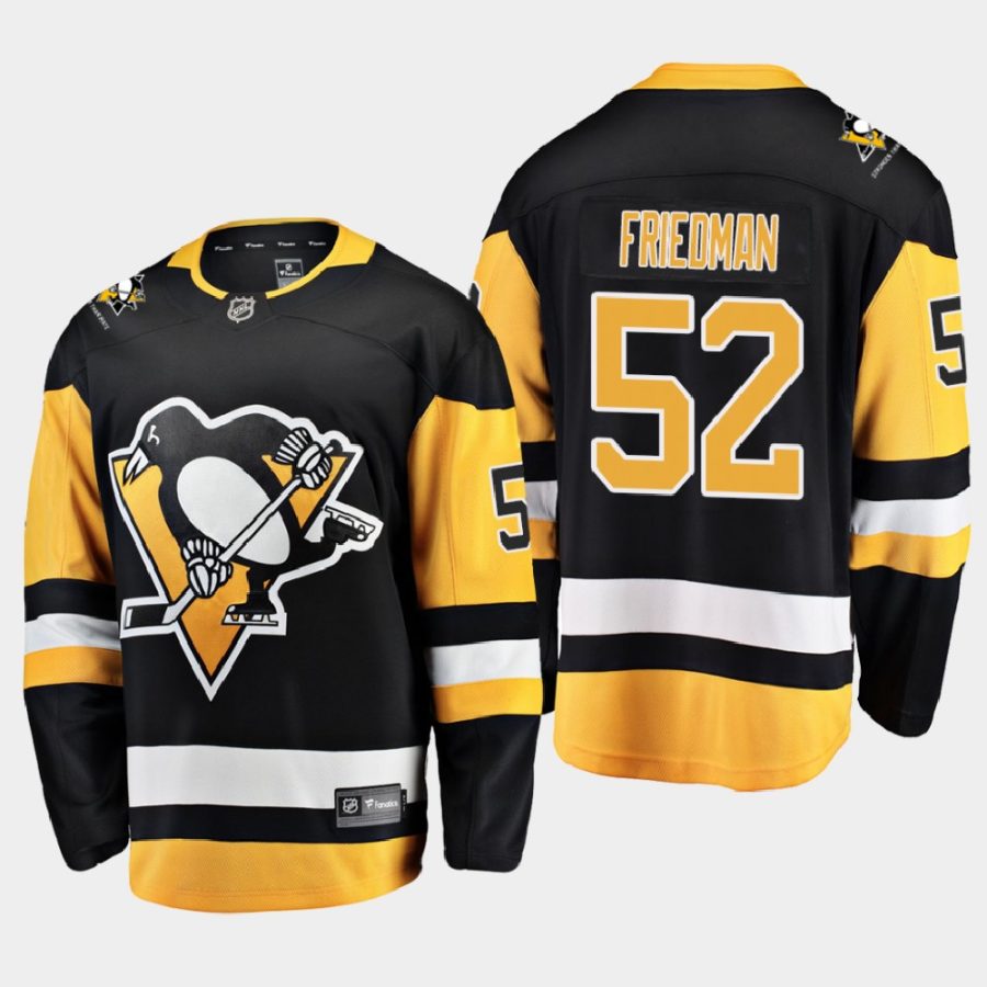 pittsburgh penguins mark friedman home 2021 breakaway jersey black