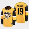 pittsburgh penguins mike matheson alternate breakaway player fanatics jersey gold