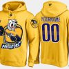 predators custom cartoon team color yellow hoodie