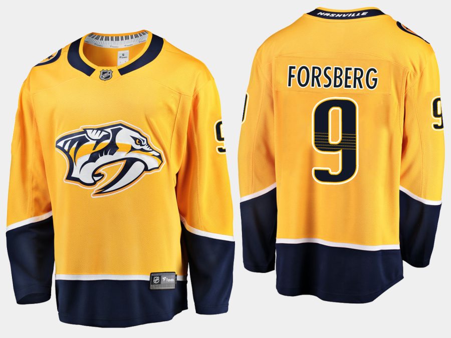 predators filip forsberg home breakaway player jersey