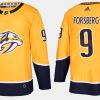 predators filip forsberg home yellow jersey