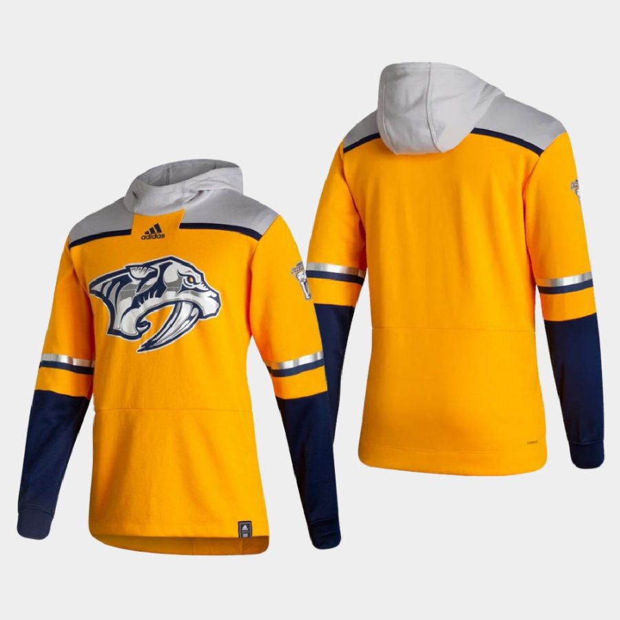 predators gold 2021 reverse retro authentic pullover special edition hoodie