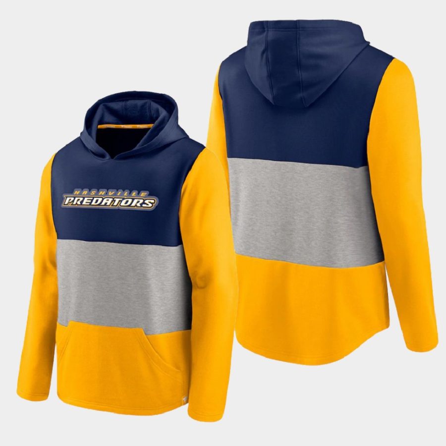 predators gold prep colorblock hoodie