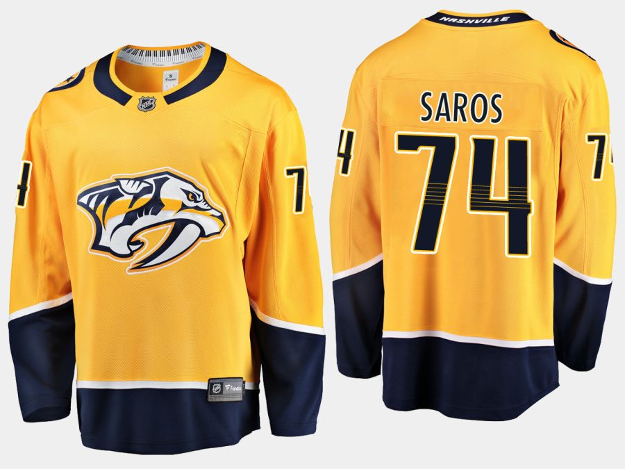 predators juuse saros home breakaway player jersey