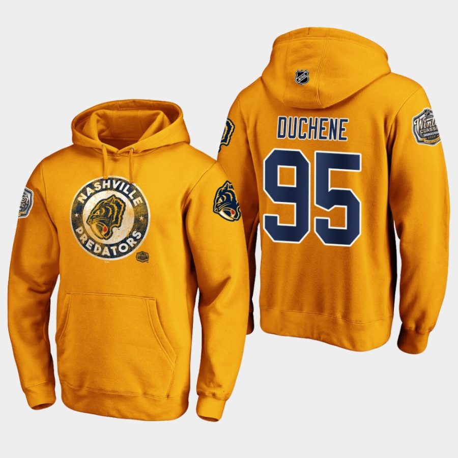 predators matt duchene gold 2020 winter classic hometown medallion pullover hoodie