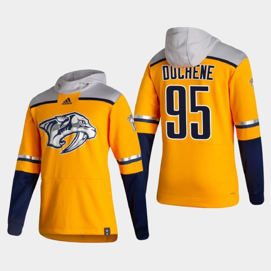 predators matt duchene gold 2021 reverse retro authentic pullover hoodie