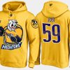 predators roman josi cartoon team color yellow hoodie