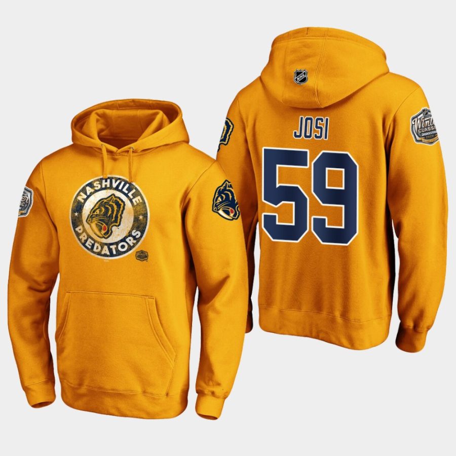 predators roman josi gold 2020 winter classic hometown medallion pullover hoodie